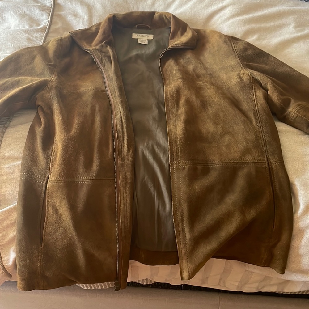 Men’s Large J.Crew brown suede jacket